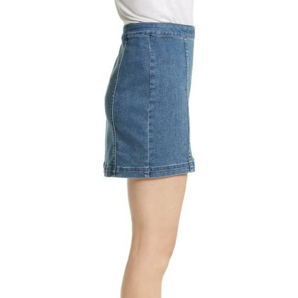 Free People Daisy Denim Wrap‎ Skirt 6 Indie Boho Y2K Mini 90s Inspired Festival